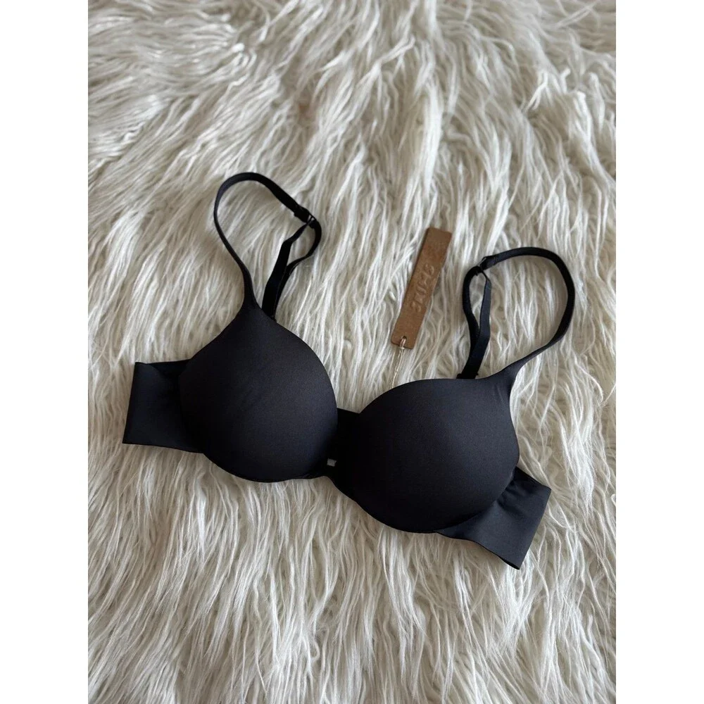 Skims Ultimate Push up Plunge Bra Onyx Size 34A - Picture 4 of 6